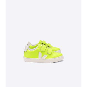 Kids' Veja ESPLAR LEATHER Sneakers Green | SG 822VRW